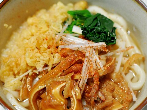 コラーゲンたっぷり★ミミガー(豚の耳)うどん